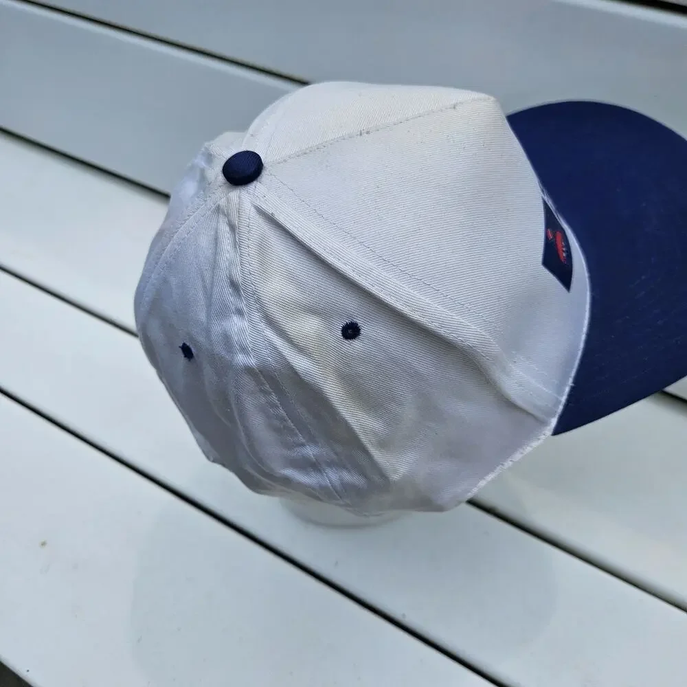 Vintage Y2K Deadstock Sherwin-Williams Paint SnapBack Hat white blue